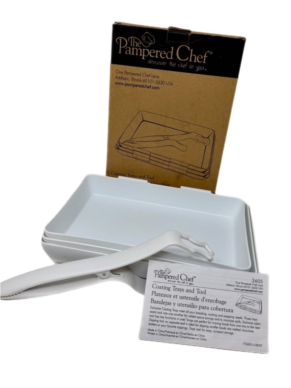 NEW PAMPERED CHEF COATING TRAYS